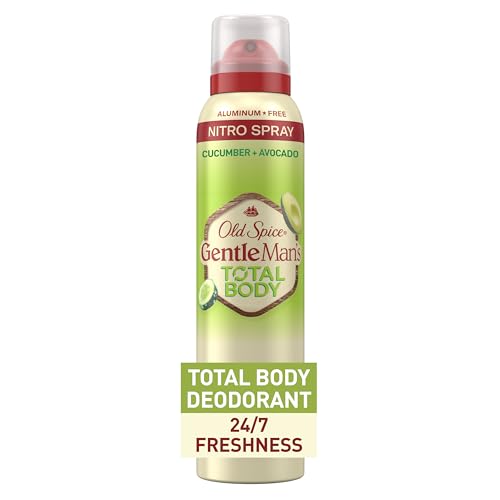 Old Spice Whole Body Deodorant Spray for Men, Aluminum Free, Cucumber + Avocado Scent, 24/7 Odor Protection, 24/7 Lasting Freshness, Dermatologist Beauty & Personal Care Old Spice