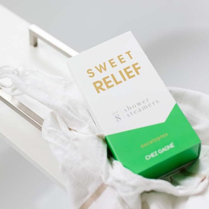 Aromatherapy Shower Steamers - Sweet Relief - Eucalyptus, Set of 8 - Vegan, Cruelty-Free, Made in USA - Paraben, Sulfate & Phthalate-Free - Stress Beauty and Personal Care Chez Gagné