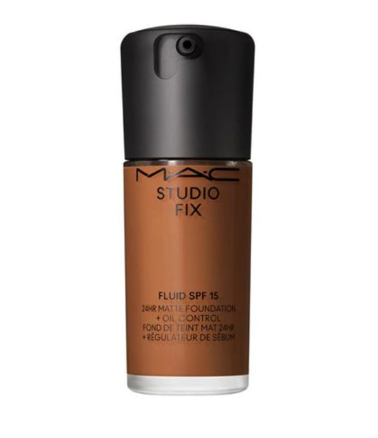 MAC Studio Fix Fluid Broad Spectrum SPF 15 24Hr Matte Foundation + Oil Control, NC50, 1 oz