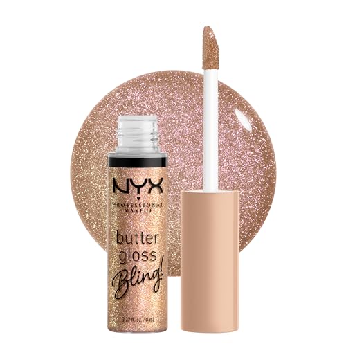 NYX PROFESSIONAL MAKEUP Butter Gloss Bling Lip Gloss, Non Sticky and Shiny Vegan Lip Makeup - Bring The Bling Beauty & Personal Care NYX PROFESSIONAL MAKEUP
