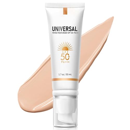 Tinted Sunscreen for Face SPF 50, Tinted Moisturizer with SPF, Sweat Resistant Oil Free with No White Cast, Broad Spectrum UVA/UVB, 1.7oz Beauty & Personal Care ONSART