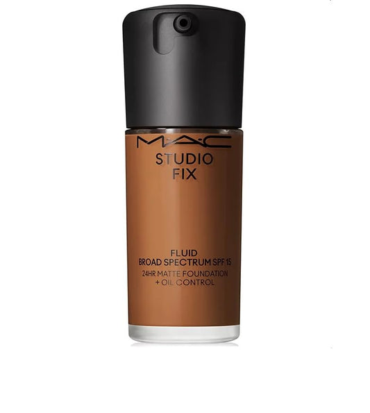 MAC Studio Fix Fluid SPF 15 24HR Matte Foundation + Oil Control, NC58, 1 Ounce Beauty & Personal Care MAC