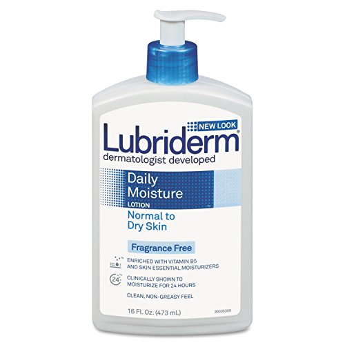 Lubriderm Daily Moisture Hydrating Unscented Body Lotion with Vitamin B5 for Normal to Dry Skin, Non-Greasy and Fragrance-Free Lotion. 16 fl. oz Beauty & Personal Care Lubriderm