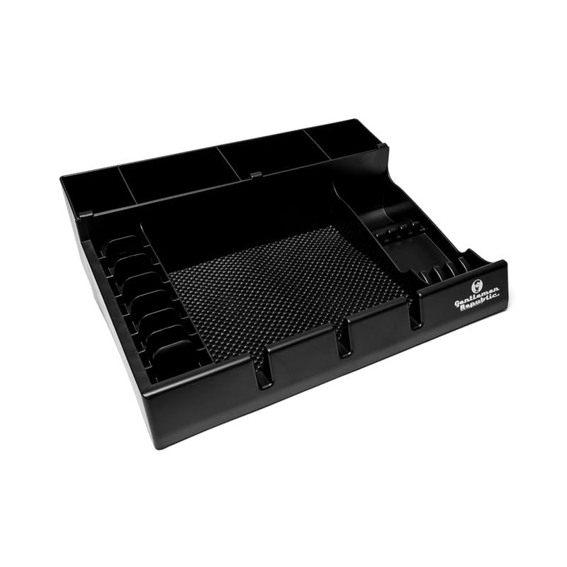 Gentlemen Republic Barber Station Organizer - Multi-Compartment Countertop Tray for Clippers, Trimmers & Other Tools Storage. Ideal for Busy Barbers Beauty and Personal Care Gentlemen Republic