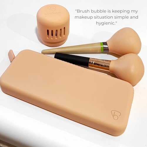 Brush Bubble Silicone Makeup Brush Holder Travel Case – Green 7.8"x3.15"x1", Protective Organizer for Brush Sets & Makeup Tools Beauty & Personal Care brush bubble