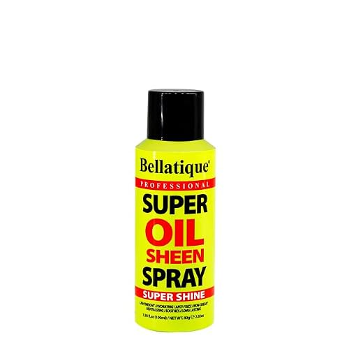 BELLATIQUE Super Oil Sheen Spray - Super Shine. Lightweight, Hydrating, Anti-Frizz, Non-Greasy, Revitalizing, Soothes, Long Lasting, Deep Beauty & Personal Care BELLATIQUE