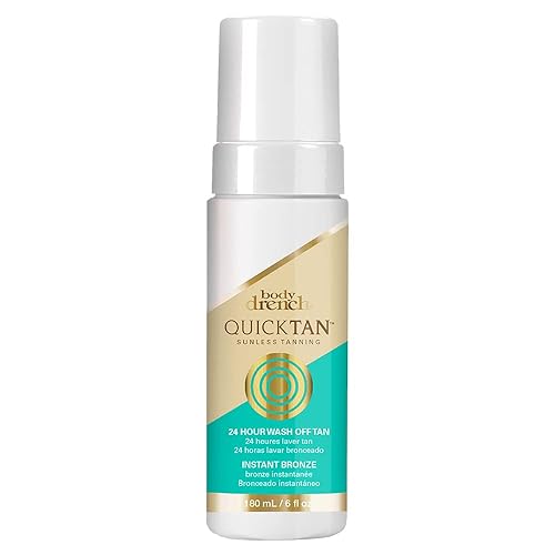 Body Drench Quick Tan Instant Wash-Off Self Tanner - 24-Hour Sunless Self Tanning Lotion for Face & Body, Natural-Looking Bronze Glow, Fake Tan 6 fl Beauty & Personal Care Body Drench