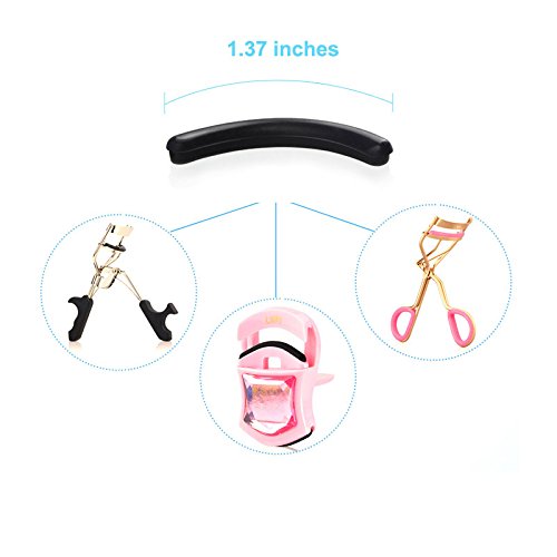 Leline's Eyelash Curler Refill Pads, 6pcs Rubber Replacement Pads for Standard Eyelash Curler (Black) Beauty & Personal Care Leline's