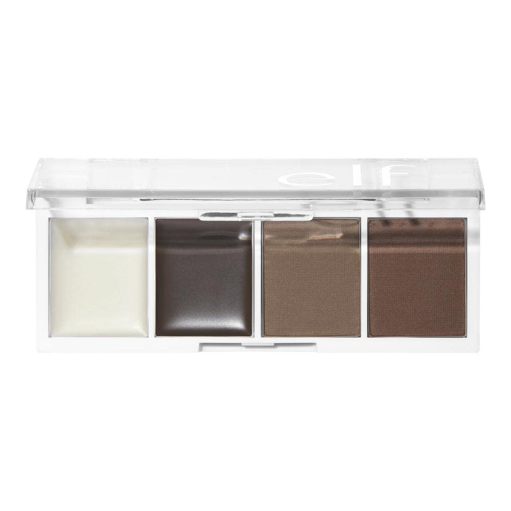 e.l.f. Bite-Size Brow, Mini Brow Quad with Ultra-Pigmented Waxes & Powders, Eyebrow Grooming & Makeup Kit, Neutral Brown, 0.14 Oz Beauty & Personal Care e.l.f.