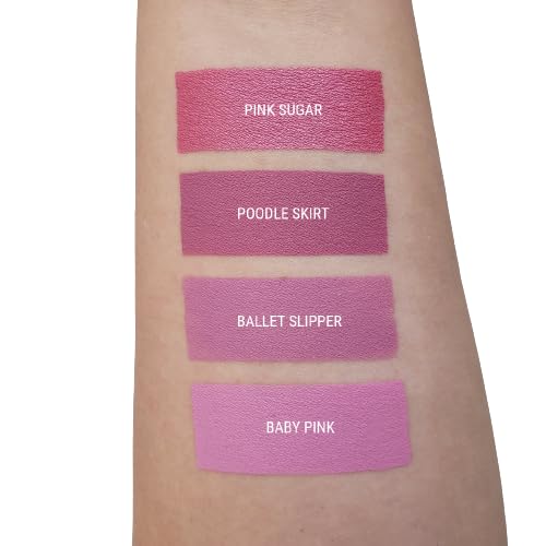 Aromi Metallic Liquid Lipstick | Long-lasting, Baby Pink Lip Color with Shimmery Finish (Pink Sugar) Beauty & Personal Care Aromi