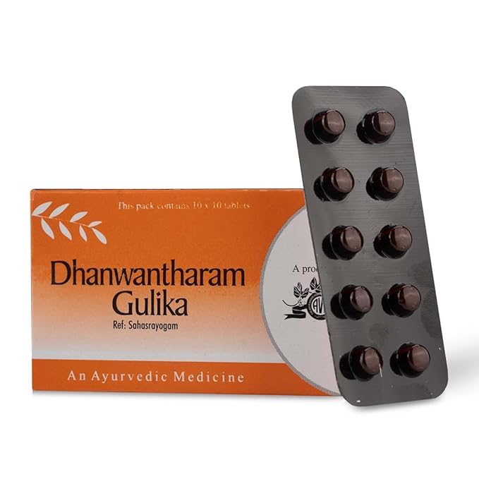 Dhanwantharam Gulika 100 Nos - AVP Ayurveda - Ayurvedic Products Beauty and Personal Care AVP