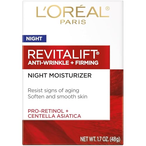 L'Oreal Paris RevitaLift Anti-Wrinkle Firming Night Cream, 1.7 Ounces Single pack Beauty & Personal Care L'Oreal Paris