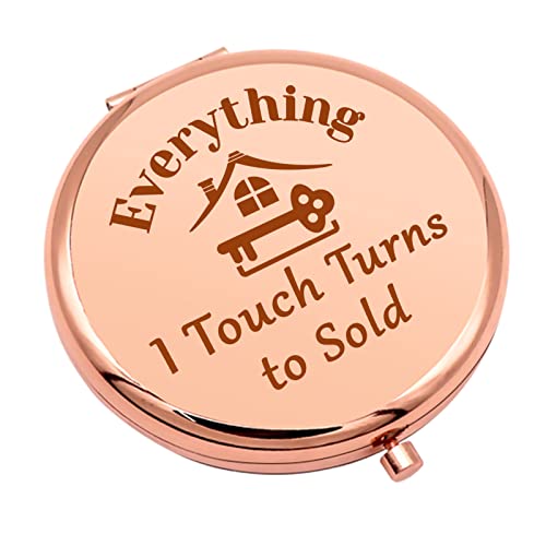 Realtor Gifts for Women Real Estate Agent Gift Compact Makeup Mirror Thank You Gift for Realtor Closing Gifts for Realtors Appreciation Presents Beauty & Personal Care Mwphuy