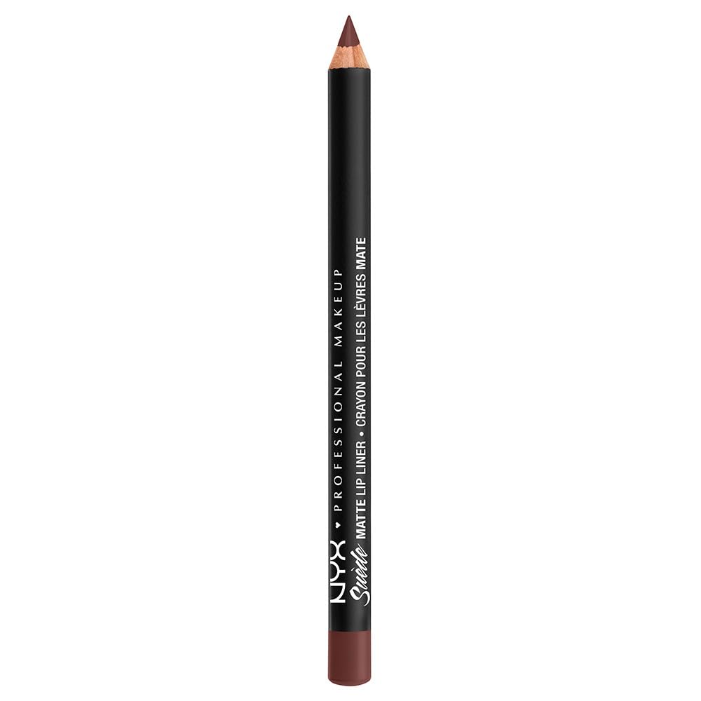 NYX PROFESSIONAL MAKEUP Suede Matte Lip Liner, Velvety-Smooth, Long-Lasting Formula For A Defined Lip Makeup Look - Cold Brew (Brown) Beauty & Personal Care NYX PROFESSIONAL MAKEUP