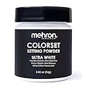 Mehron Makeup Colorset Setting Powder | Talc Free | White Loose Setting Powder for Cosplay, Face & Body Paint, and Cream Makeup .85 oz (24 g) (Ultra Beauty & Personal Care Mehron