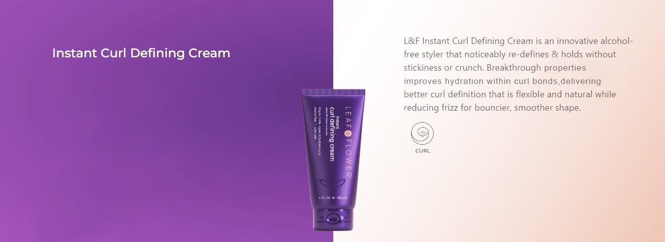 Leaf & Flower Instant Curl Defining Cream, 6oz/180ml Beauty & Personal Care Leaf & Flower