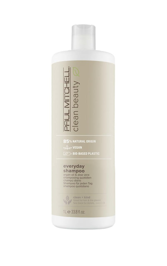 Paul Mitchell Clean Beauty Everyday Shampoo, Boosts Shine, Adds Body, For All Hair Types, 33.8 fl. oz. Beauty & Personal Care Paul Mitchell