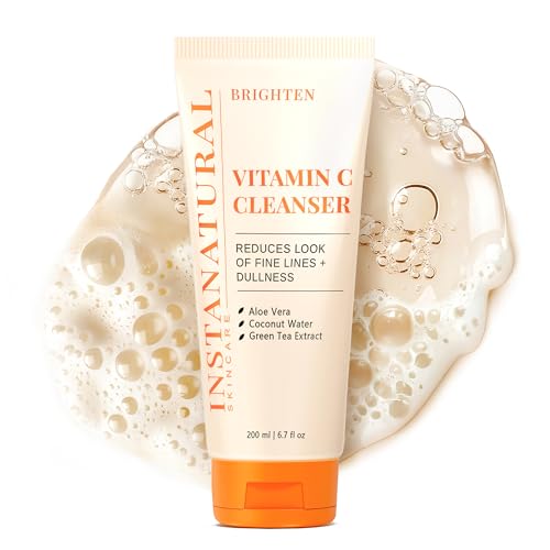InstaNatural Vitamin C Cleanser | All Natural Face Wash, Brightens Skin, Good for Uneven Texture, USA Made with Coconut Water and Aloe Vera, 6.7 FL Oz Beauty & Personal Care InstaNatural