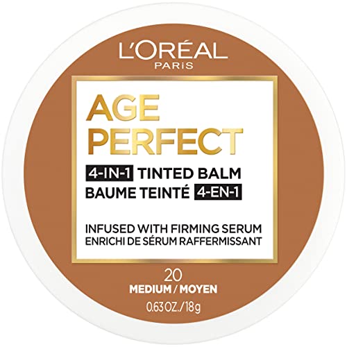 L'Oreal Paris Age Perfect 4-in-1 Tinted Face Balm Foundation with Firming Serum, Medium 20, 0.61 Ounce Beauty & Personal Care L'Oreal Paris