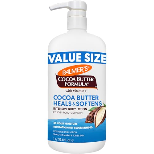 Palmer's Cocoa Butter Formula Daily Skin Therapy Body Lotion, 33.8 Oz Pump Bottle, Intensive Moisturizer for Dry and Eczema-Prone Skin, Enriched Beauty & Personal Care Palmer's