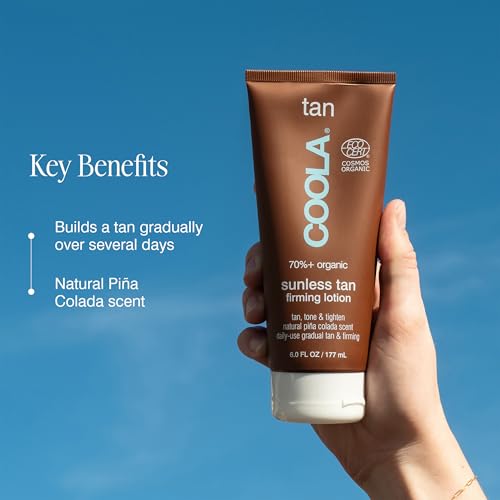 COOLA Organic Sunless Self Tanner Body Firming Lotion, Dermatologist Tested Anti-Aging Skin Care, Vegan and Non-GMO, Piña Colada, 6 Fl Oz Beauty & Personal Care COOLA