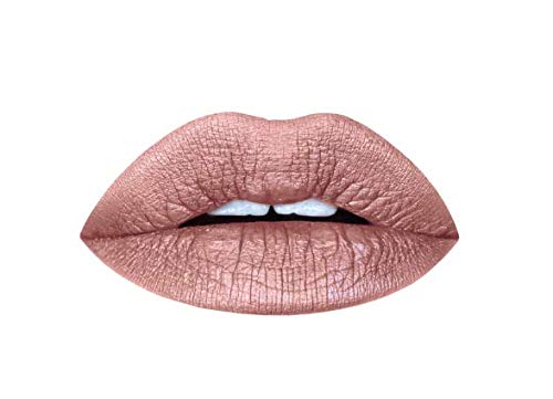 Aromi Metallic Liquid Lipstick | Light Brown Nude Lip Color for Women, Shimmery Finish (Brown Sugar) Beauty & Personal Care Aromi