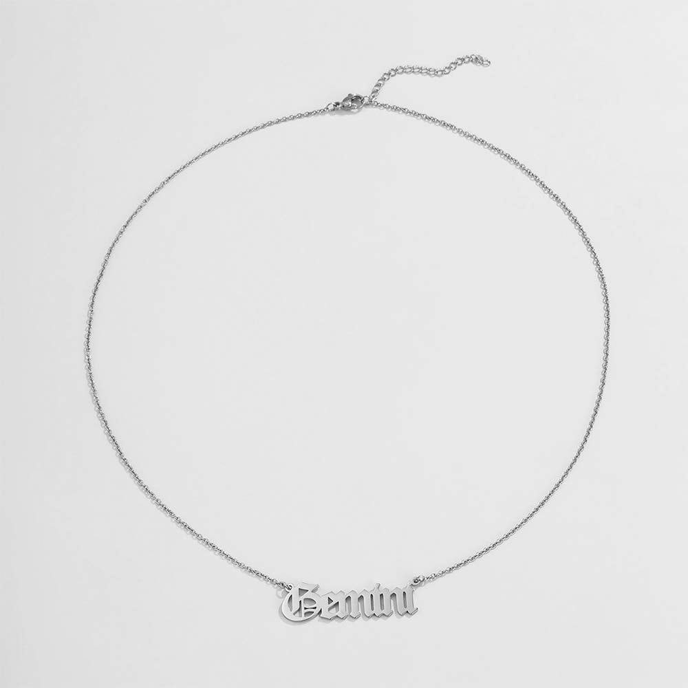 Aimimier Constellation Necklace Gemini Necklace Astrology Jewelry Personalized Name Gift for Girlfriend Women (Silver) Beauty & Personal Care Aimimier