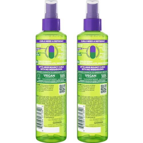 Garnier Fructis Curl Refresher Reviving Water Spray, Sulfate Free, 8.5 Fl Oz, 2 Count (Packaging May Vary) Beauty & Personal Care Garnier