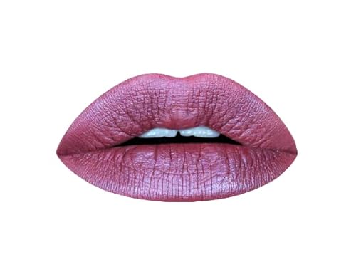 Aromi Sugared Mauve Metallic Liquid Lipstick, Purple Pink Lip Color with Shimmery Finish, Raspberry Mulberry Shade, Long-Lasting, Handmade (Sugared Beauty & Personal Care Aromi