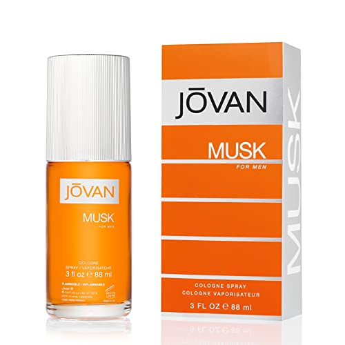 Jovan Musk for Men Eau de Cologne Spray 3 fl oz (Pack of 1), Notes of Carnation, Lavender, and Amber, Men's Fragrance, Long Lasting, Everyday Beauty & Personal Care Jovan