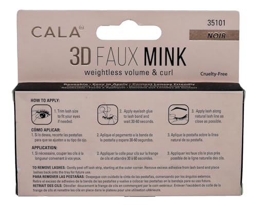 3D FAUX MINK LASHES: NOIR Beauty & Personal Care Cala
