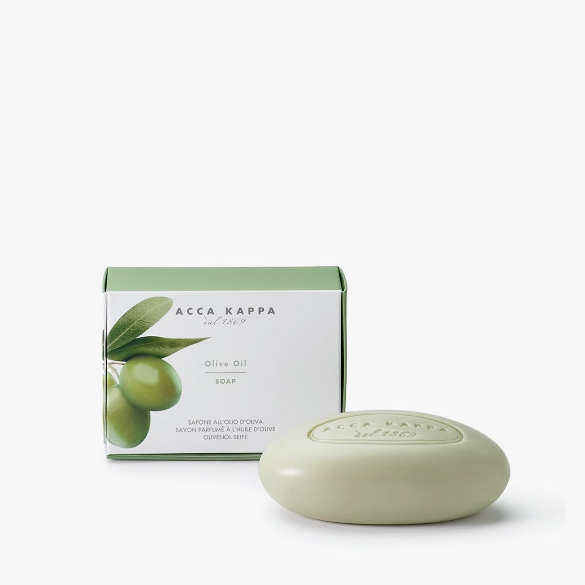 Acca Kappa Olive Oil Vegetable Soap Bar 150 g moisturizing Triple-Milled Cleanser for Men and Women Beauty & Personal Care Acca Kappa