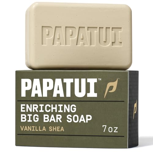 PAPATUI by Dwayne Johnson Enriching Bar Soap for Men | Hydrating Daily cleanser | Moisturizes with Mango Butter and Avocado Oil | Vanilla Shea | 7oz Beauty & Personal Care PAPATUI