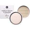 Narrative Cosmetics Solid Makeup Brush Cleanser Soap with Silicone Cleaning Pad, Cleans Natural & Synthetic Brushes, Vegan, Cruelty-Free, Natural Beauty & Personal Care Narrative Cosmetics
