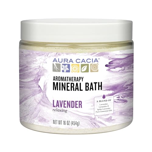 Aura Cacia Aromatherapy Mineral Bath, Relaxing Lavender, 16 Ounce jar (Pack of 2) Beauty and Personal Care Aura Cacia