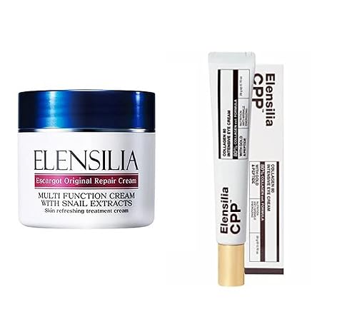 Korean Cosmetics Elensilia Escargot Original Repair Cream with Snail Extracts 50g+Escargot seaweed soap Beauty & Personal Care Elensilia