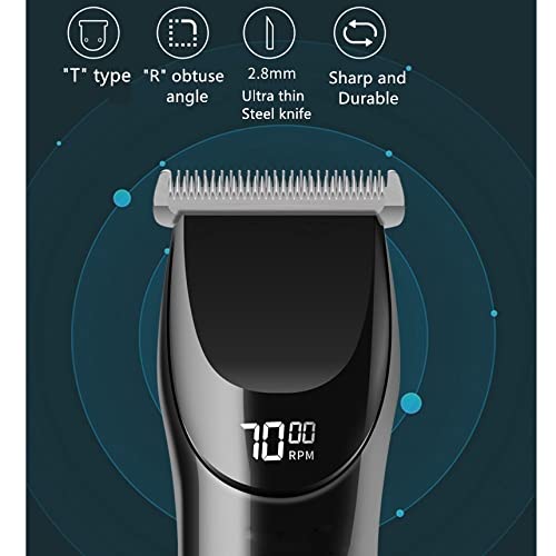 HIONJIN 3500mah 10H Hair Clipper for Men Washable Rechargeable Hair Trimmer Stainless Steel Professional Cutting Machine Hair Clippers for Men Beauty and Personal Care HIONJIN