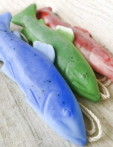 3 Pack of Trout Soap on a Rope, Individually Packaged, Fod Dad, Guys, Stocking Stuffers for Men, Gifts for Him, Fishing Gifts, Fly Fishing, Funny Beauty & Personal Care Dope on a Rope