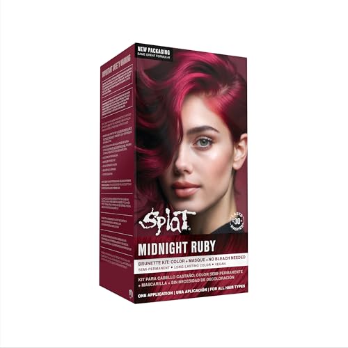 Splat Vegan and Cruelty-Free Semi-Permanent Hair Color Dye (6 Fl Oz, MIDNIGHT RUBY) Beauty & Personal Care Splat
