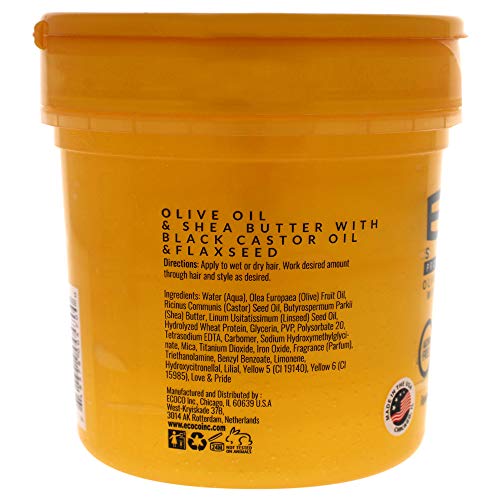 Ecoco Eco Style Gel - Olive Oil And Shea Butter Black Castor Oil And Flaxseed - Superior Hold And Healthy Shine - Helps Moisturize Scalp - Repairs Beauty & Personal Care ECOCO