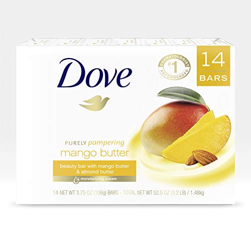 Dove Beauty Bar With Mango Butter 14 Bars To Moisturize Dry Skin More Moisturizing Than Bar Soap 3.75 oz Beauty & Personal Care Dove