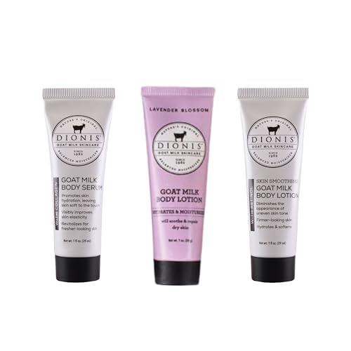 Dionis Goat Milk Lavender Blossom Lotion, Body Lotion with Retinol, and Body Serum with Collagen Hydration Kit Beauty & Personal Care Dionis