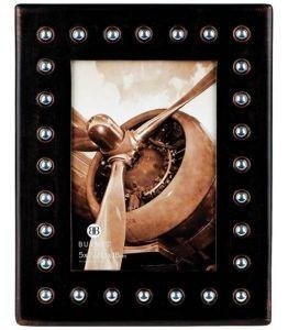 Vintage Industrial Metal with Polished Accents 4x6 frame by Burnes - 4x6 Beauty and Personal Care Burnes of Boston