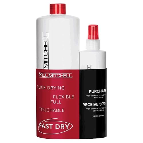 Paul Mitchell Fast Drying Sculpting Spray, Medium Hold, Touchable Finish, For All Hair Types, 33.8 Fl Oz + Mini 8.5 Fl Oz Beauty & Personal Care Paul Mitchell