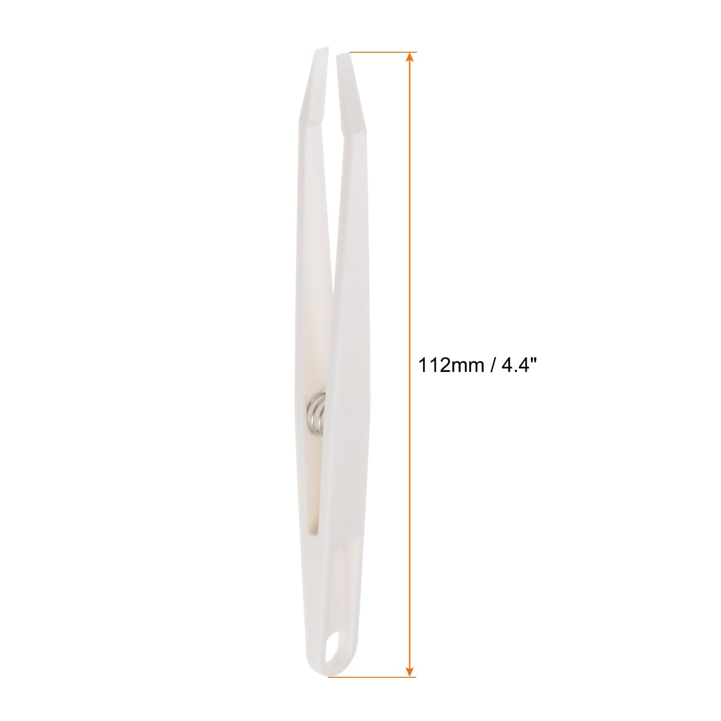 HARFINGTON 3pcs Sticker Tweezers for Crafting 4.53" Flat Tip with Spring Plastic Tweezers Craft Tweezers for Stickers, Scrapbooking, Eyelash Beauty and Personal Care HARFINGTON