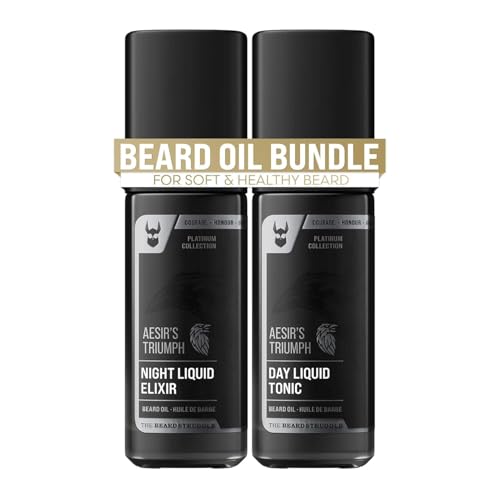 The Beard Struggle Tonic + Elixir Beard Oil Bundle - Platinum Collection - Grooming Beard Oil - Softens, Moisturizers, and Strengthens Beard Growth Beauty and Personal Care The Beard Struggle