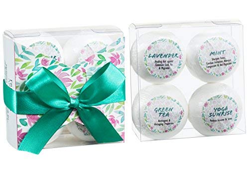 Ultimate Aromatherapy Bath Bombs Set - Lavish Spa Experience with Lavender, Mint, Yoga Sunrise, Green Tea Scents Luxury Bath & Body Fizzies… Beauty & Personal Care Freida and Joe