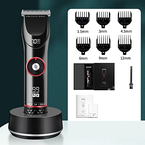 HIONJIN 3500mah 10H Hair Clipper for Men Washable Rechargeable Hair Trimmer Stainless Steel Professional Cutting Machine Hair Clippers for Men Beauty and Personal Care HIONJIN