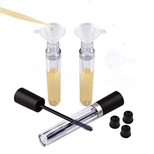 DNHCLL 2 PCS 8 mL Empty Mascara Tubes With Eyelash Wand, Rubber Inserts and Funnels for Castor Oil, Ideal Kit for DIY Cosmetics Beauty & Personal Care DNHCLL