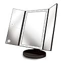 Beautyworks Backlit Makeup Vanity Mirror 36 LED Lights Touch-Screen Light Control, Tri-Fold 1/2/3X Magnification, Portable High-Definition Cosmetic Beauty & Personal Care Beautyworks